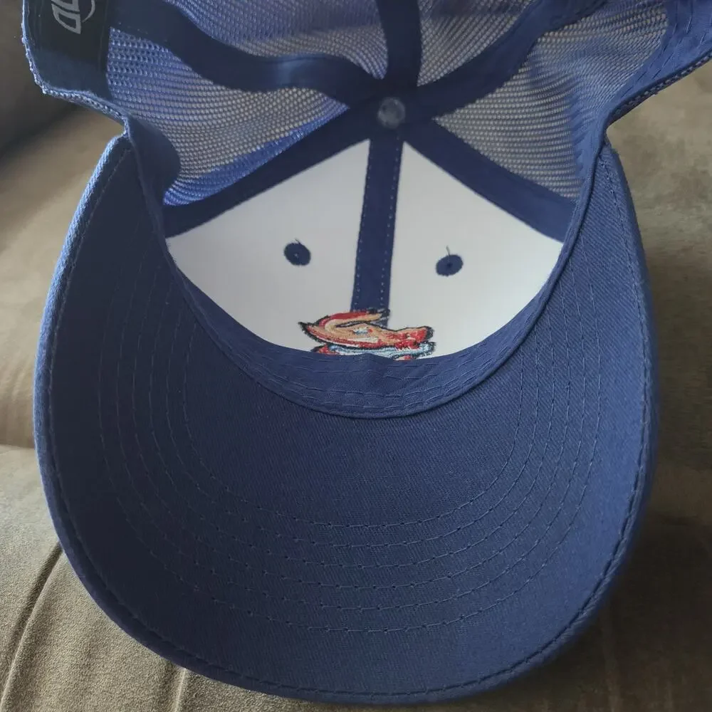 Jacksonville Jumbo Shrimp Embroidered Logo MiLB Baseball White Blue Hat